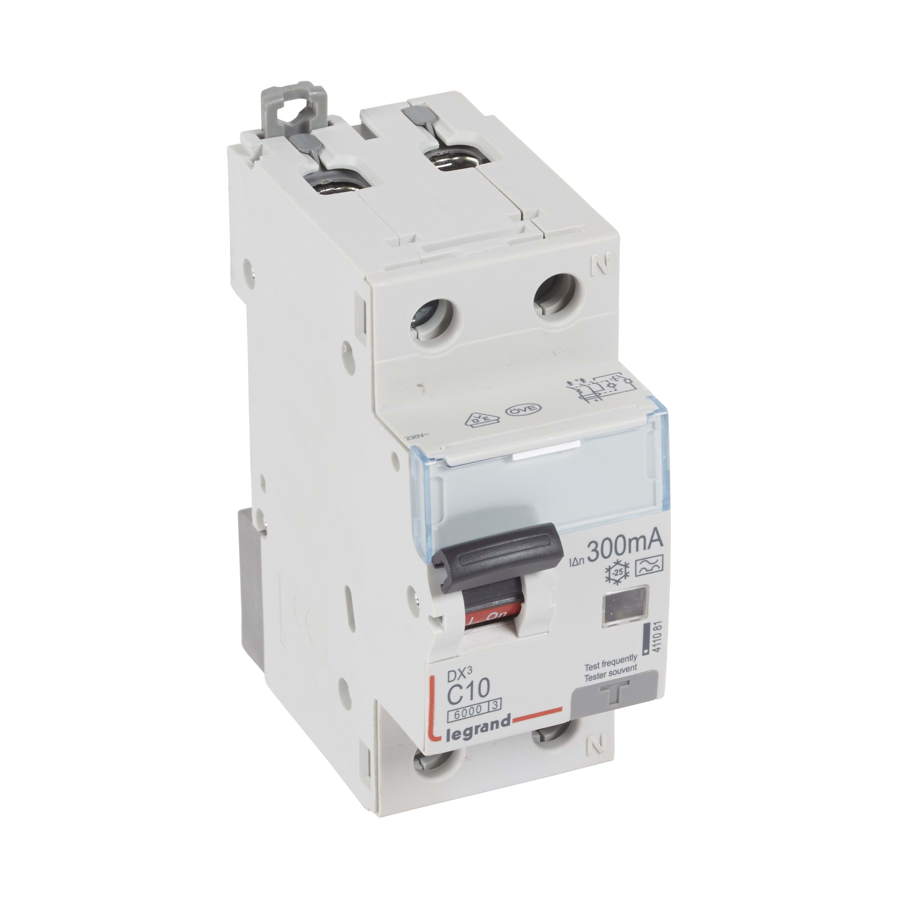 LEGRAND Differentieelautomaat DX³ FN 300mA C10 A 6000A/10kA - 1 module 411081