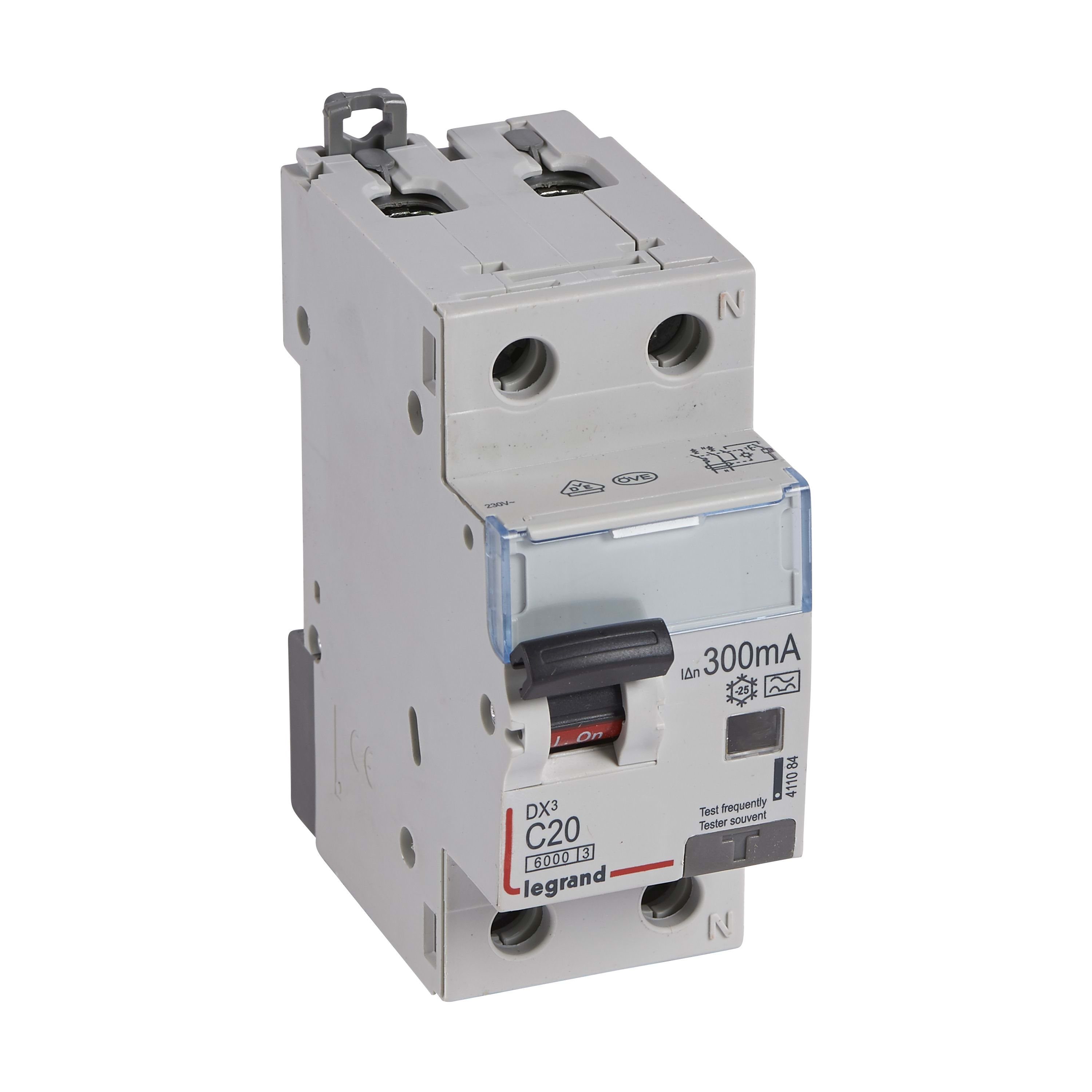 LEGRAND Differentieelautomaat DX³ FN 300mA C20 A 6000A/10kA - 1 module 411084