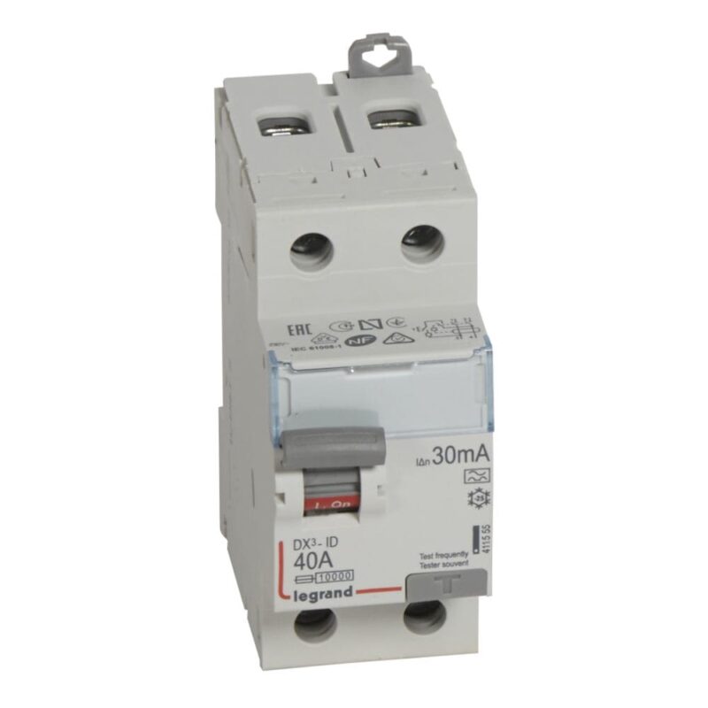LEGRAND Differentieelschakelaar DX³ 2P 30mA 40A Type A - 2 modules 411555