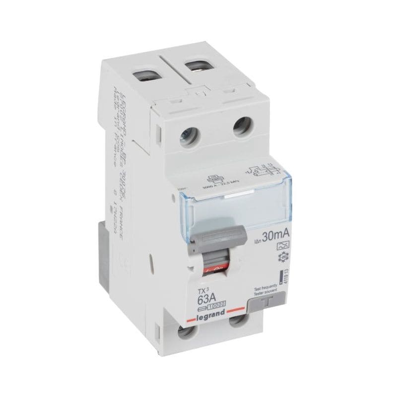 LEGRAND Differentieelschakelaar TX³ 2P 30mA 63A Type A - 2 modules 411913