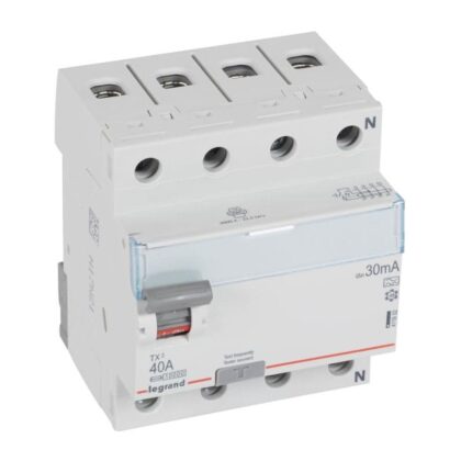 LEGRAND Differentieelschakelaar TX³ 4P 30mA 40A Type A - 4 modules 411932
