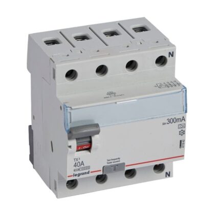 LEGRAND Differentieelschakelaar TX³ 4P 300mA 40A Type A - 4 modules 411942