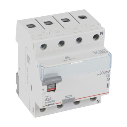 LEGRAND Differentieelschakelaar TX³ 4P 300mA 63A Type A - 4 modules 411943