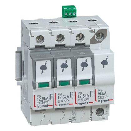 LEGRAND Overspanningsbeveiliging T1+T2- 3P+N -12.5kA 1.5kV - Uc 320V - 4 modules 412277