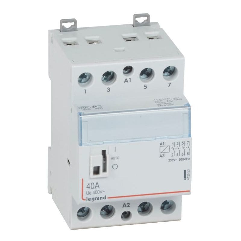 LEGRAND Vermogenscontactor 40A - 4P - 230V - MAN - 4NO 412553