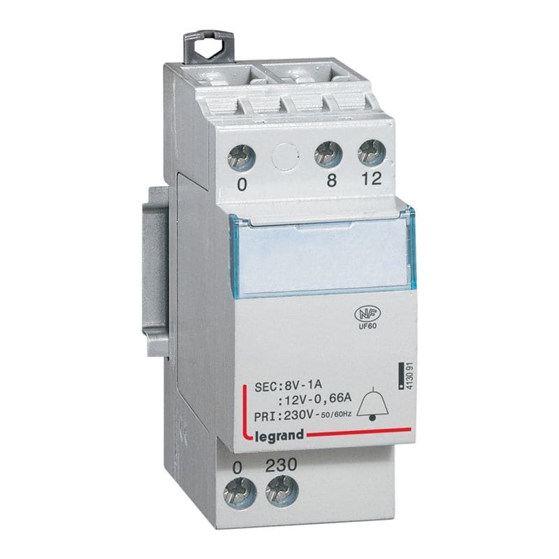 LEGRAND Transfo bell. 12/8V - 8VA 0.66/1A - 2mod 413091