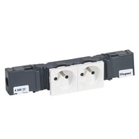 LEGRAND Mosaic 2x2P+A standaard voor GWO klik-in-wit 450022