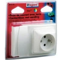 LEGRAND Oteo contactdoos 2P+A winkelverkoop - mechanisme+DLP kader 491362