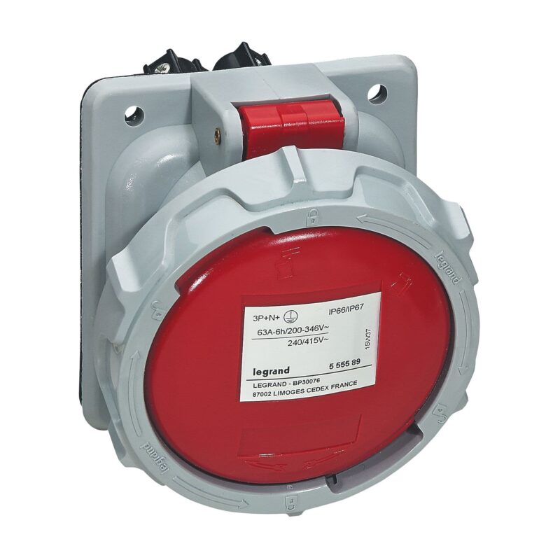 LEGRAND CEE Inbouw contactdoos 380-415V 63A 3P+N+A IP66/67 P17 Tempra 555589