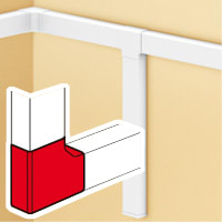 LEGRAND Platte hoek voor DLP lijsten halogeenvrij - 25 x 25 mm - wit 637103