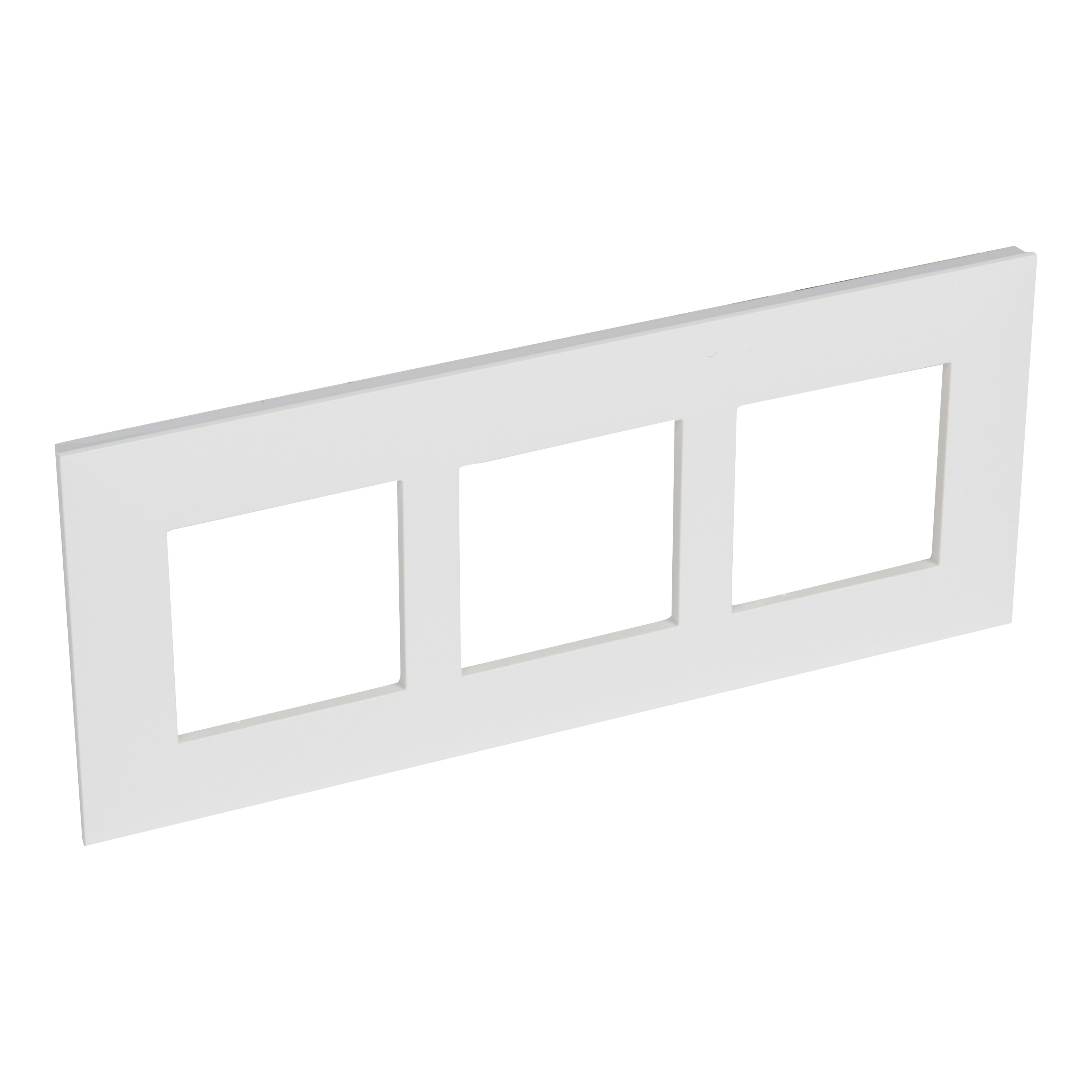LEGRAND Valena Next afdekplaat 3 mechanismen  vert centerafstand 57mm wit 741109