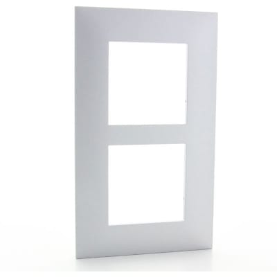 LEGRAND Valena Next afdekplaat 2 mechanismen  vert centerafstand 57mm alu 741138