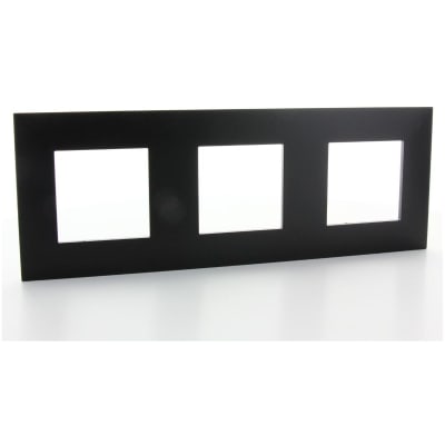 LEGRAND Valena Next afdekplaat 3 mechanismen hor/vert centerafstand 71mm zwart 741153