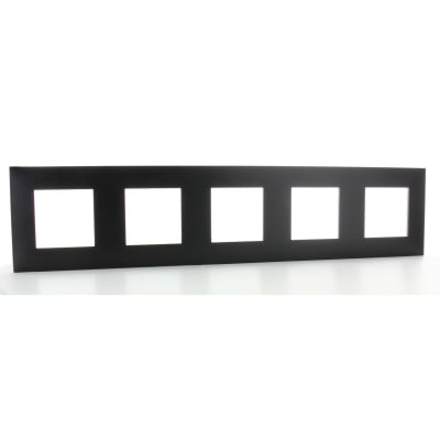 LEGRAND Valena Next afdekplaat 5 mechanismen hor/vert centerafstand 71mm zwart 741155