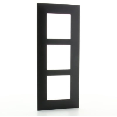 LEGRAND Valena Next afdekplaat 3 mechanismen  vert centerafstand 57mm zwart 741159