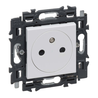 LEGRAND Valena Next vlakke contactdoos 2P+A 16A volledig apparaat wit met spanklauwen 741530