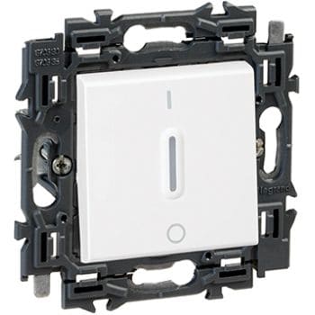 LEGRAND Valena Next tweepolige schakelaar verlicht 16AX volledig apparaat wit met spankl 741544