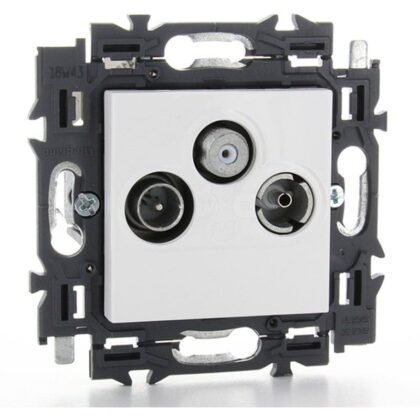 LEGRAND Valena Next TV/FM/SAT contactdoos ster volledig apparaat wit met spanklauwen 741573