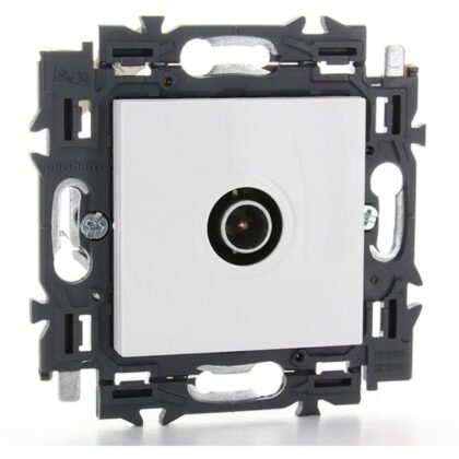 LEGRAND Valena Next enkelvoudige TV contactdoos volledig apparaat wit met spanklauwen 741575
