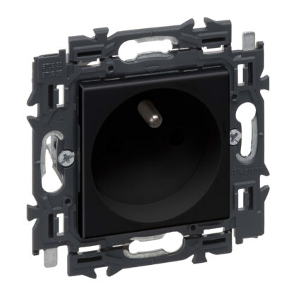 LEGRAND Valena Next contactdoos 2P+A 16A volledig apparaat zwart met spanklauwen 741720
