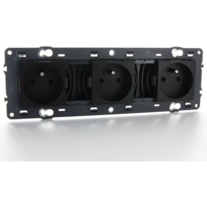 LEGRAND Valena Next contactdoos 3x2P+A voorbekabeld volledig apparaat zwart met schroef 741723