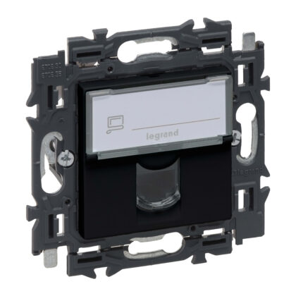 LEGRAND Valena Next contactdoos RJ45 UTP cat6 volledig apparaat zwart met spanklauwen 741770