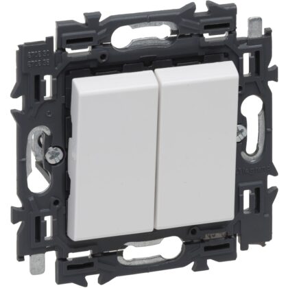 LEGRAND Valena Next dubbele wisselschakelaar mat wit 741942