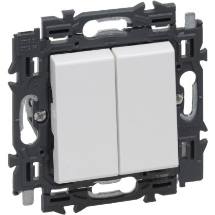 LEGRAND Valena Next dubbele drukknop verlicht mat wit 741949