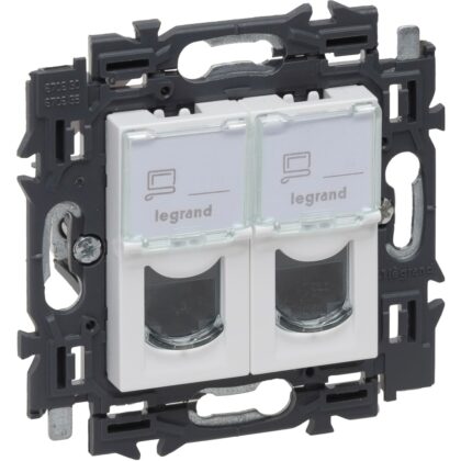 LEGRAND Valena Next dubbele contactdoos RJ45cat6 mat wit 741986