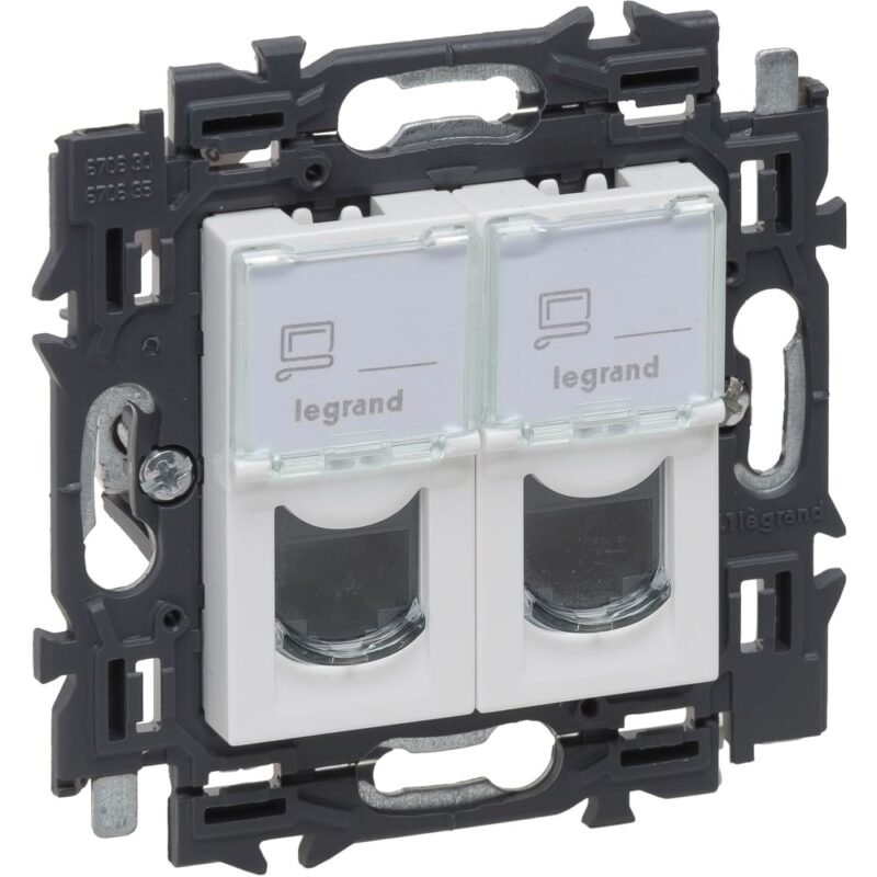 LEGRAND Valena Next dubbele contactdoos RJ45cat6 mat wit 741986