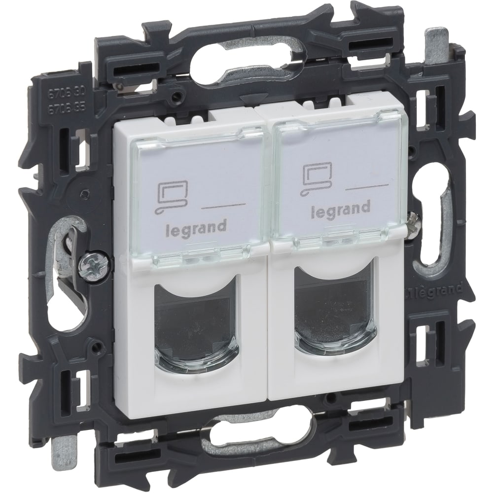 LEGRAND Valena Next dubbele contactdoos RJ45cat6 mat wit 741986