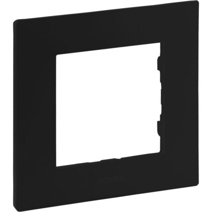 LEGRAND Niloé enkelv. afdekplaat zwart NNP111BL