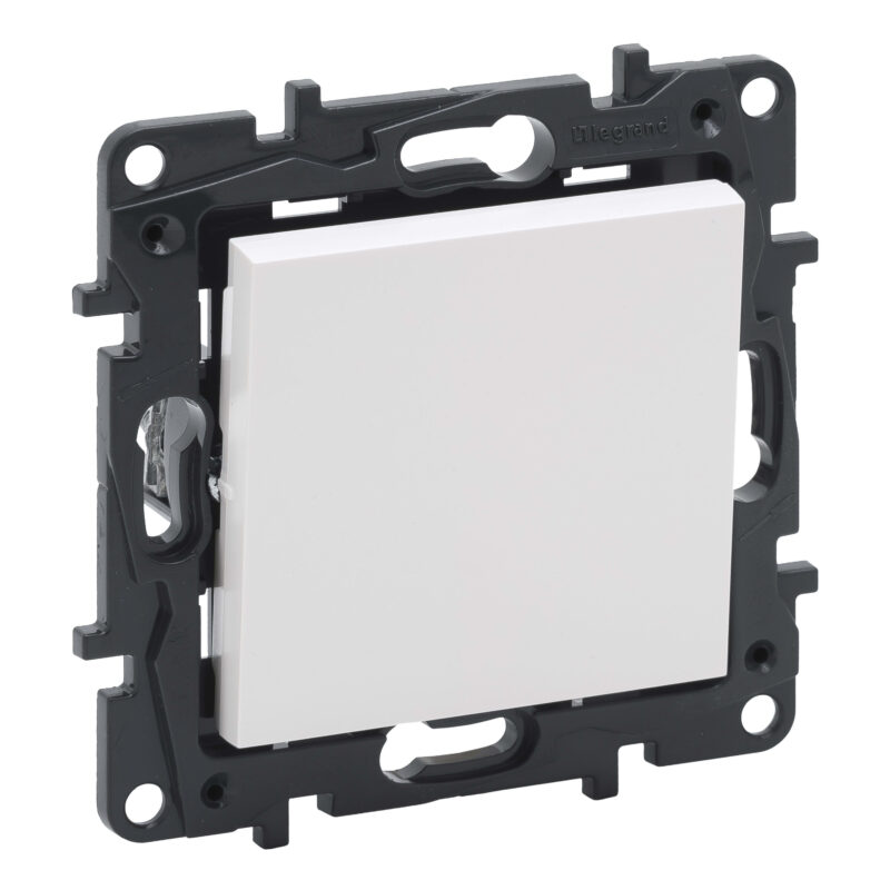 LEGRAND Niloé enkelpol. schakelaar 10AX-met spanklauwen - wit NNP2110WH