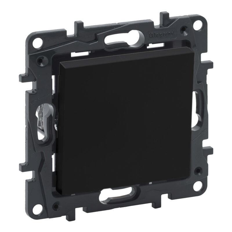 LEGRAND Niloé wisselschakelaar 10AX-met spanklauwen - zwart NNP2210BL
