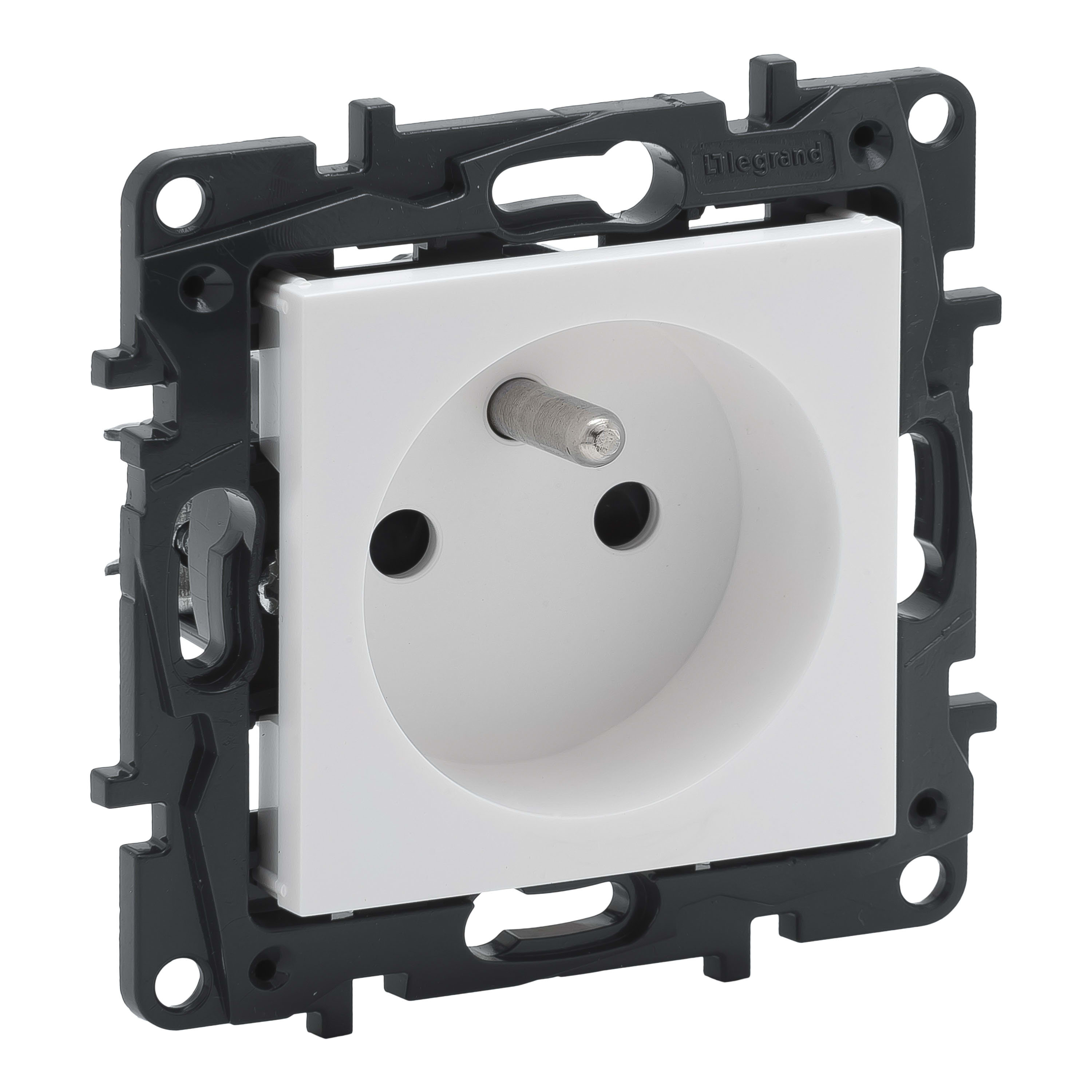 LEGRAND Niloé contactdoos 2P+A-16A 250V - met spanklauwen - wit NNP3100WH