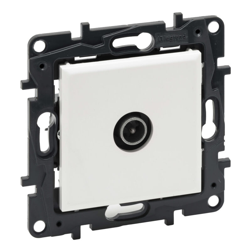 LEGRAND Niloé contactdoos TV met spanklauwen - wit NNP4103WH