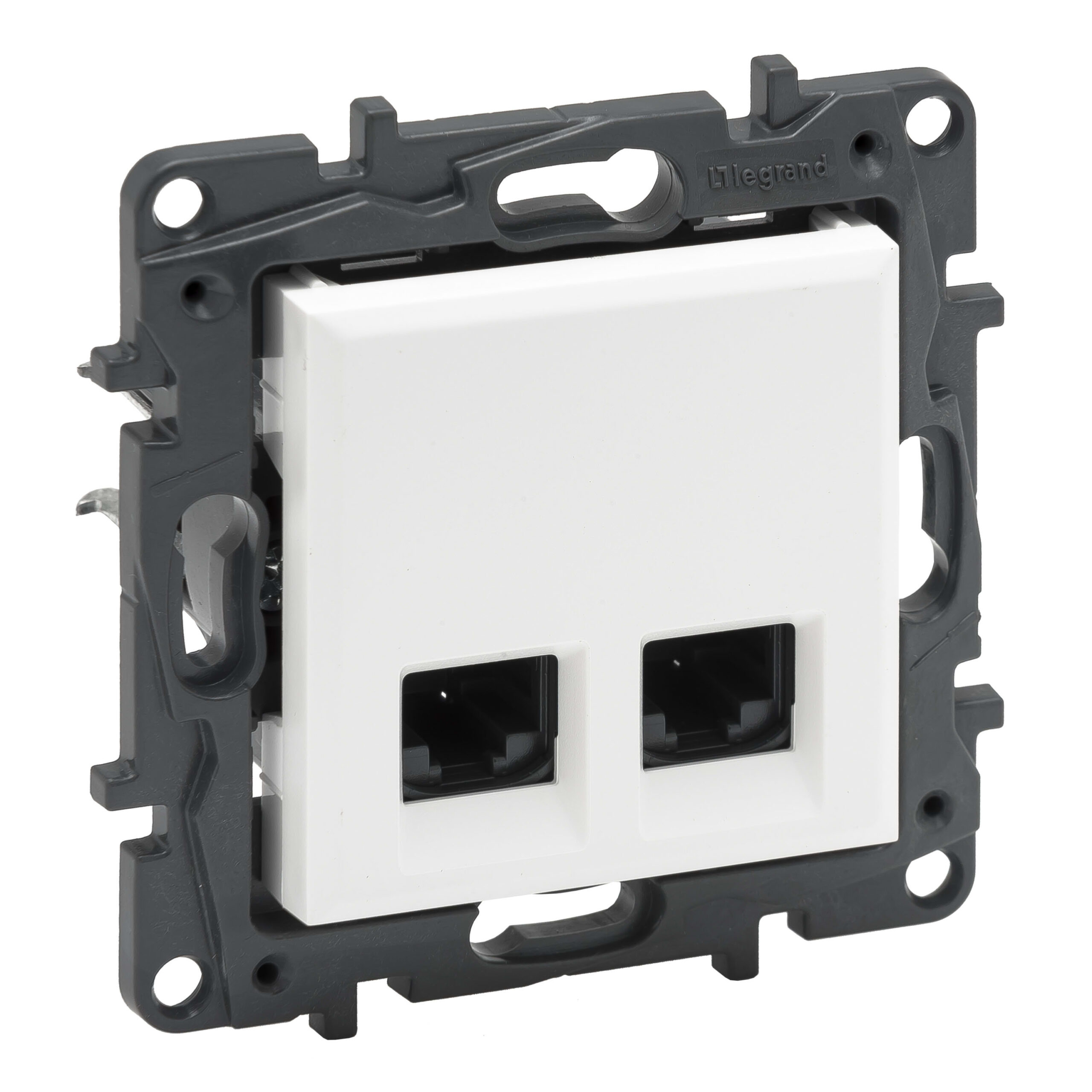 LEGRAND Niloé ctdoos 2xRJ45 UTP cat6 met spanklauwen - wit NNP4334WH