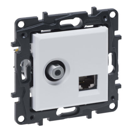 LEGRAND Niloé ctdoos TV/RJ45-UTP-cat6 met spanklauwen - wit NNP493WH