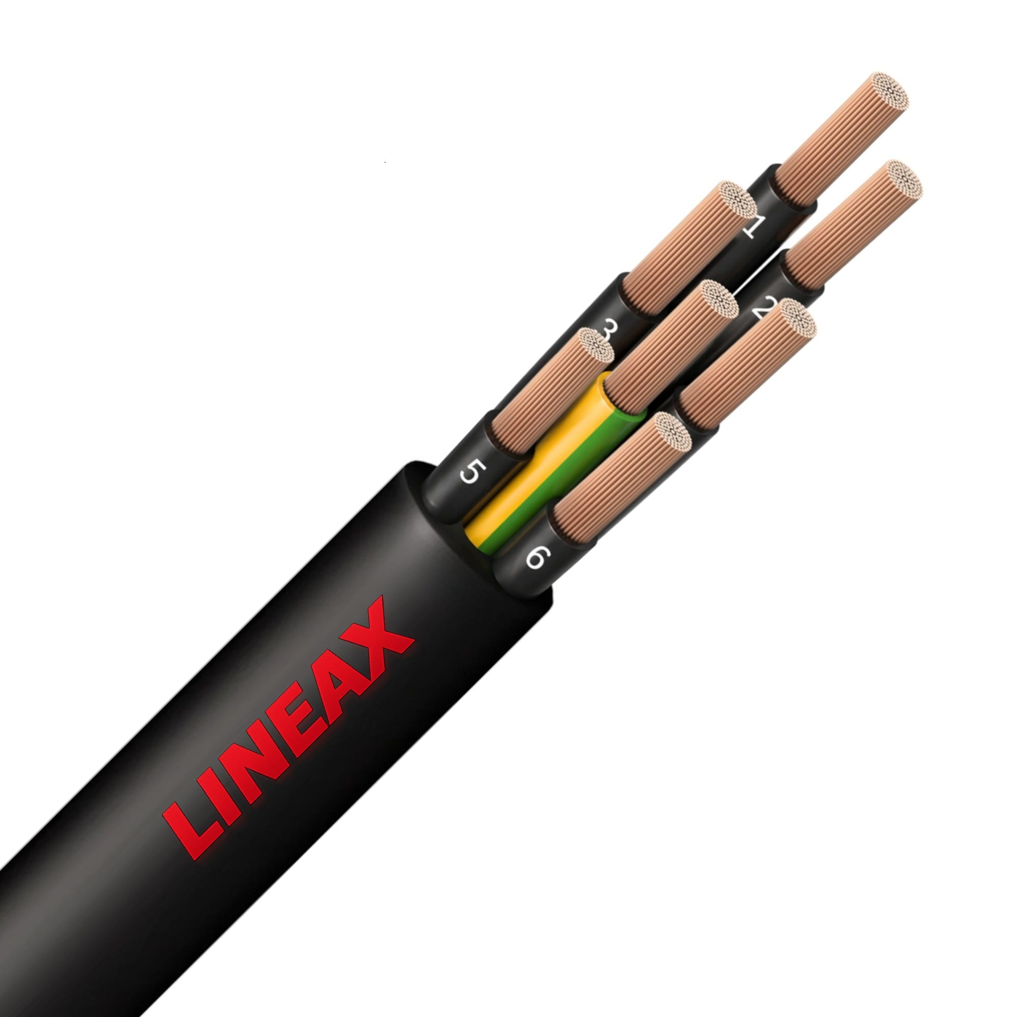 LINEAX H07RN-F rubberkabel flexibel multi Nexans 750V Eca AD6 zwart 7G1