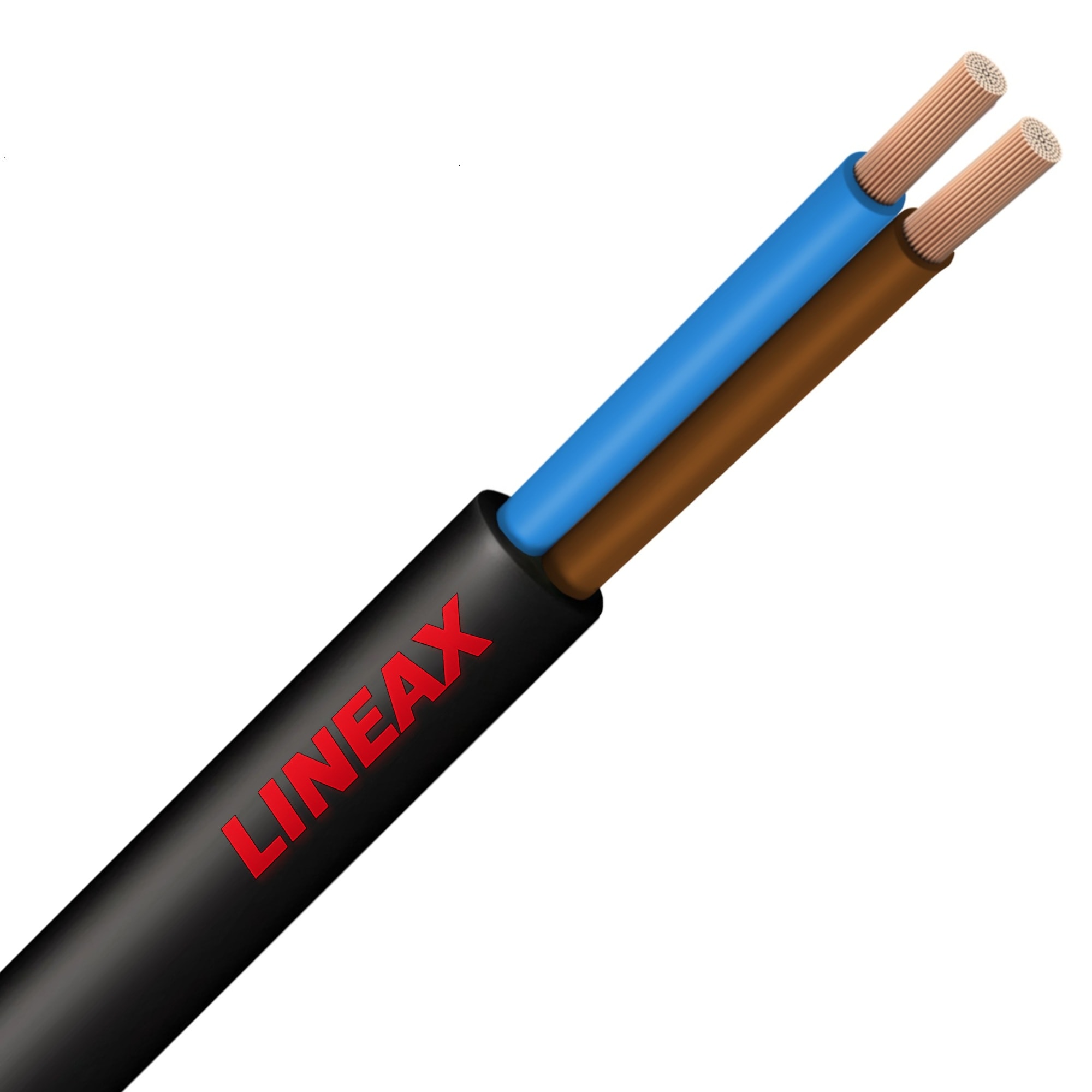 LINEAX H07RN-F rubberkabel flexibel Nexans 750V Eca AD6 zwart 2X6mm² LINEAX2X6-ECA B 500