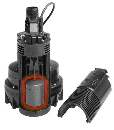 Leader Dompelpomp vezelversterkt kunststof Hmax=9m Qmax=12m3/h met vlotter 1x220-240V stroomkabel=10m Leader Vertigo 600 PDI5060M
