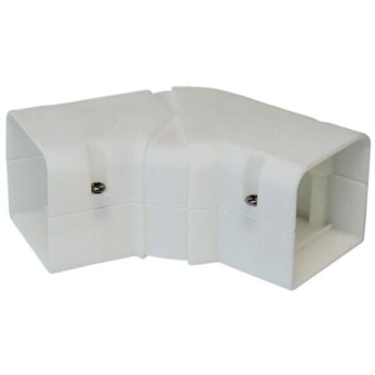 Linum SPEEDIDUCT AANPASBARE PLATTE BOCHT 105x75mm wit 45° > 90°   ADP-1526-010 ADP-1526-010