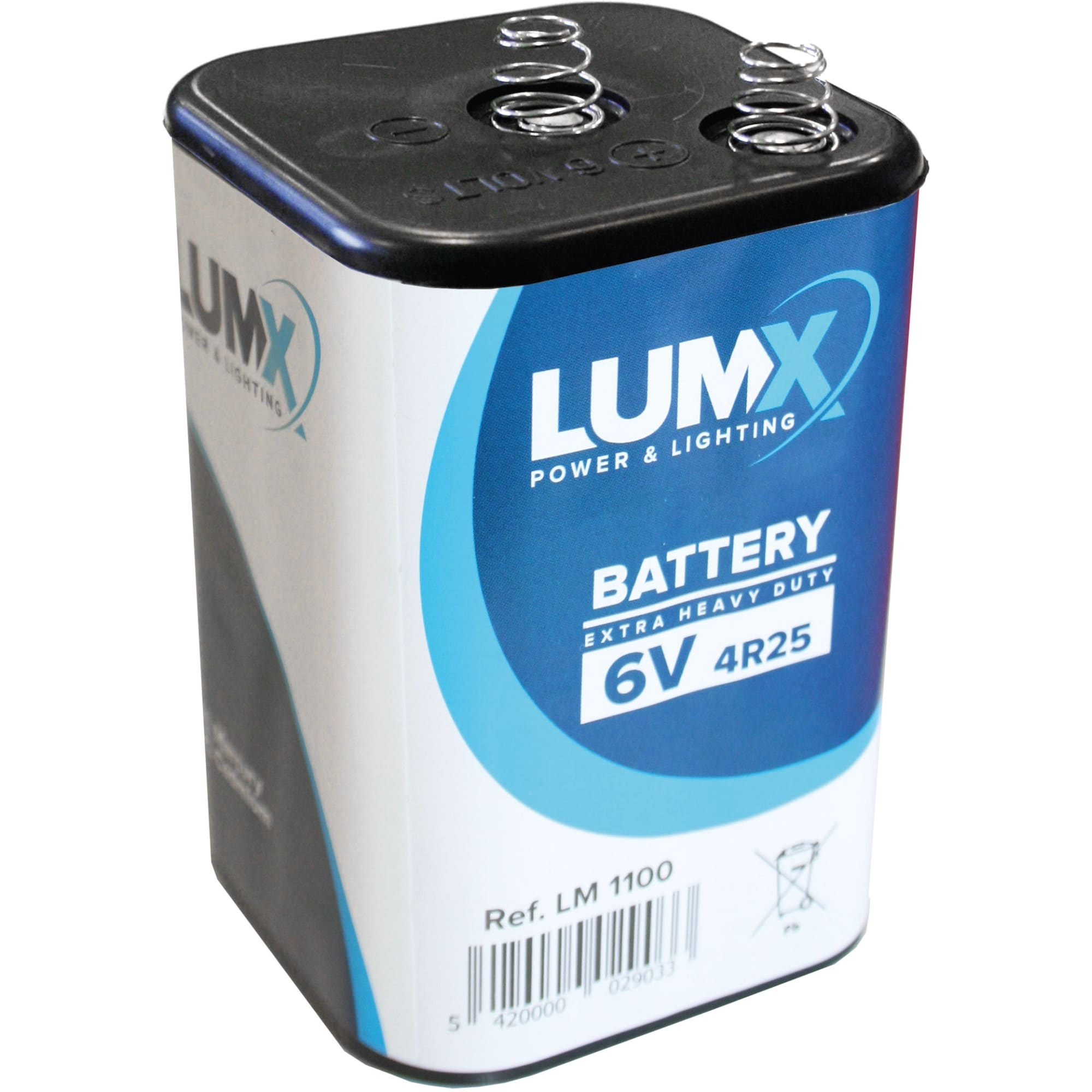 LumX Blokbatterij 6 V - type 4R25 K/Zn 9 Ah LM 1100