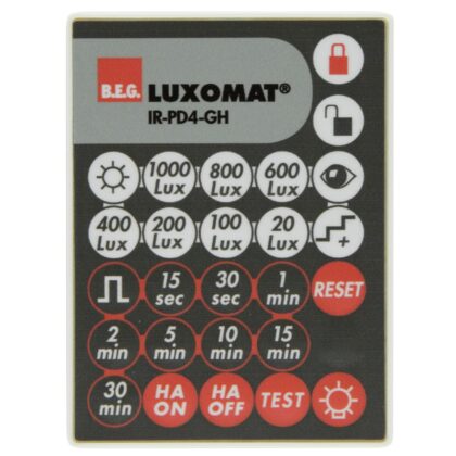 Luxomat Infrarood afstandsbediening PD4-M-1C-GH - idem als 92479 maar voor lagere hoogte 92215