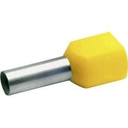 MECATRACTION Geïsoleerde dubbele adereindhuls 2 x 6mm²-totale lengte 26mm-geel-100 stuks TE6014D