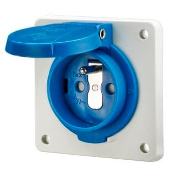 MENNEKES CONTACTDOOS 16A3P230V FL75X75 BLAUW IP44 M11181F