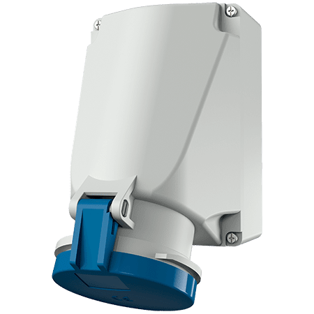 MENNEKES Wandcontactdoos 63A 3P 6H 230V blauw IP44 met SoftCONTAC M1137A