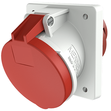 MENNEKES Inbouwcontactdoos 63A 5P 6H 400V rood IP44 met SoftCONTACT
