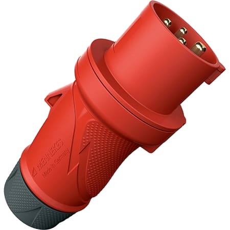 MENNEKES STEKKER PWTXTR 32A4P6H400V ROOD IP54 M13516