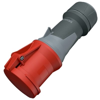 MENNEKES Koppelcontactstop PowerTOP Xtra 63A 5P 6H 400V rood IP44 met SoftCONTACT M14112